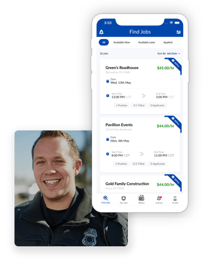 App for OffDuty Police Jobs Rollkall